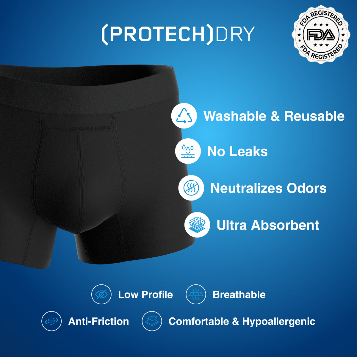 Incontinence Boxer for Light-moderate Leak